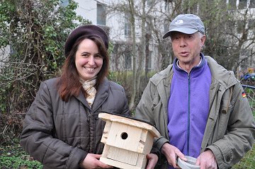 Rudolf Keil und Ulrike Wagner im Gemeindegarten
